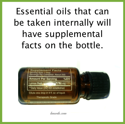 Essential oils taken internally