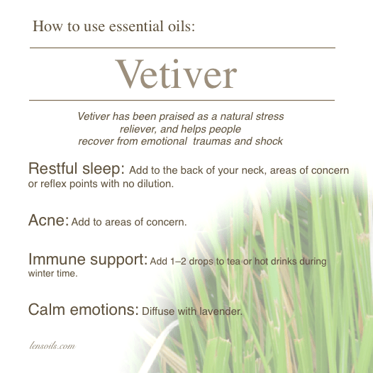 How to use Vetiver essential Oil