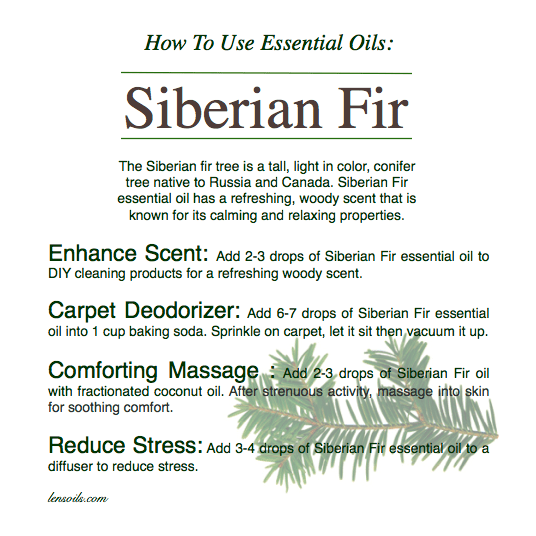 How to use essential oils Siberian Fir