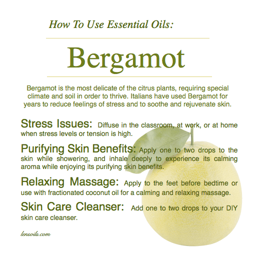 how to use bergmot essential oil
